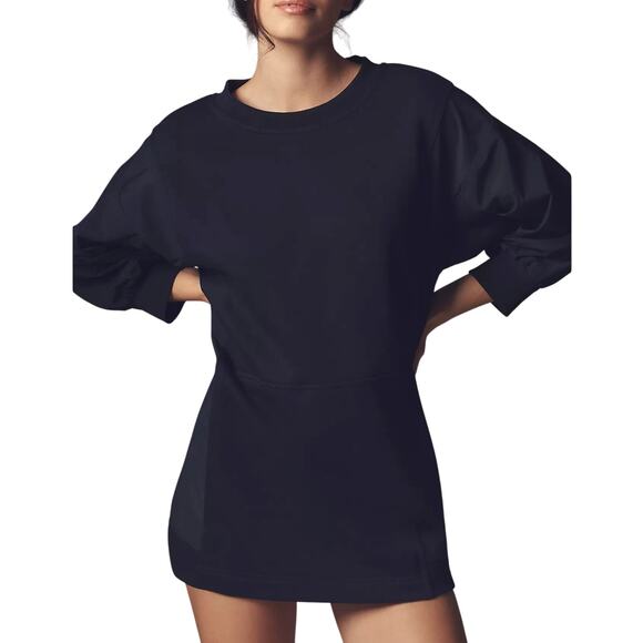 Anthropologie Daily Practice Mini Dress Tunic Top Sz Large Black Pullover $118 - Picture 5 of 16